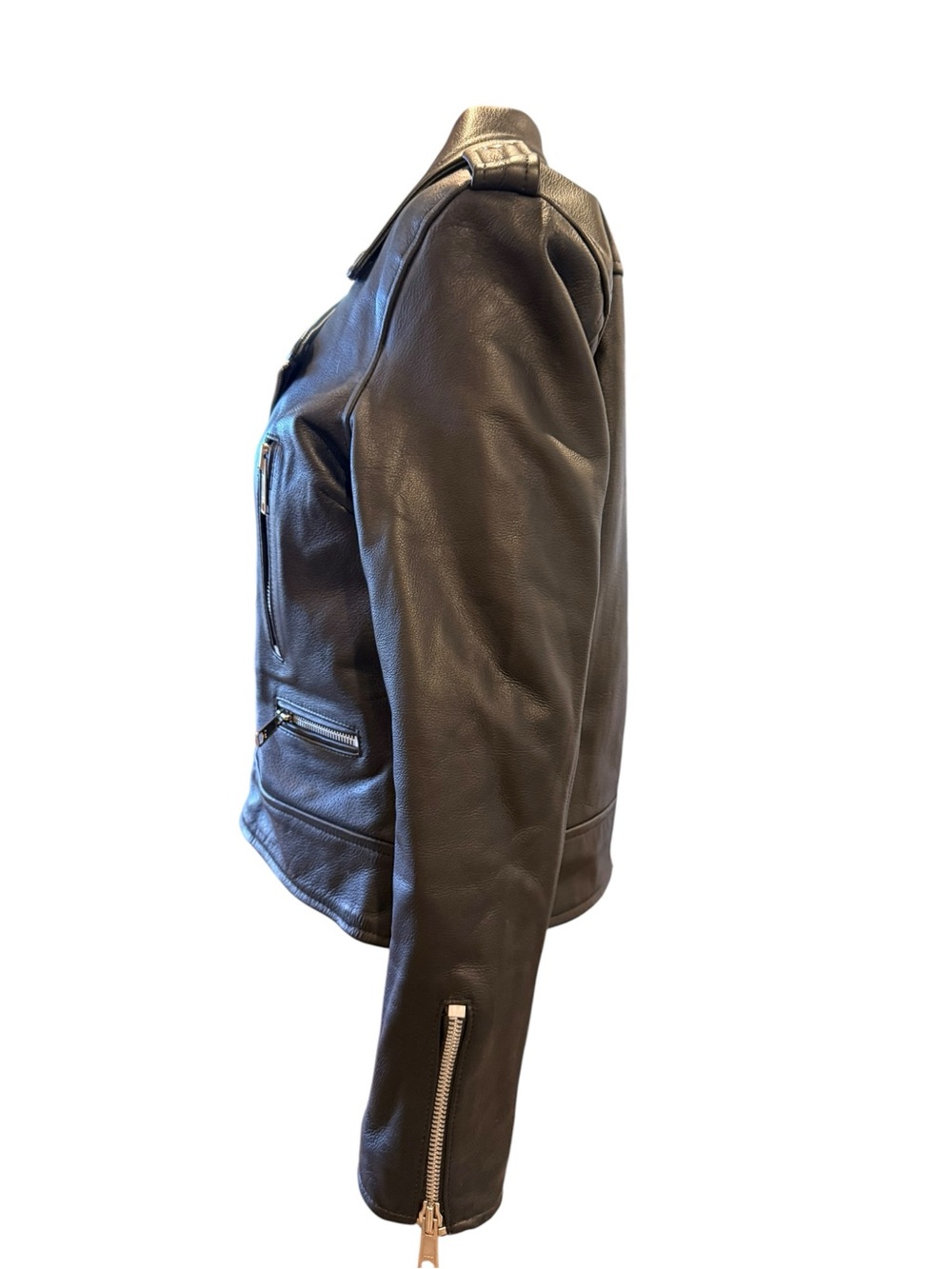 Straight to Hell Jacket Black Leather Vincent Motorcycle Women's Large to XL - Picture 4 of 15